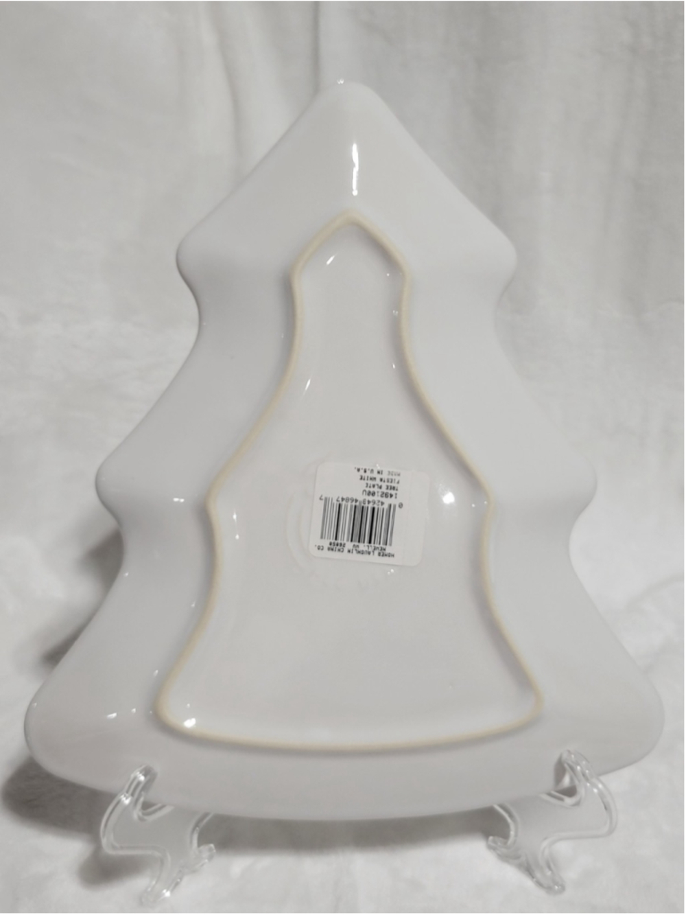 Fiesta, Fiestaware Retired Pure White Christmas Tree Plate 10 1/8" - Picture 2 of 2